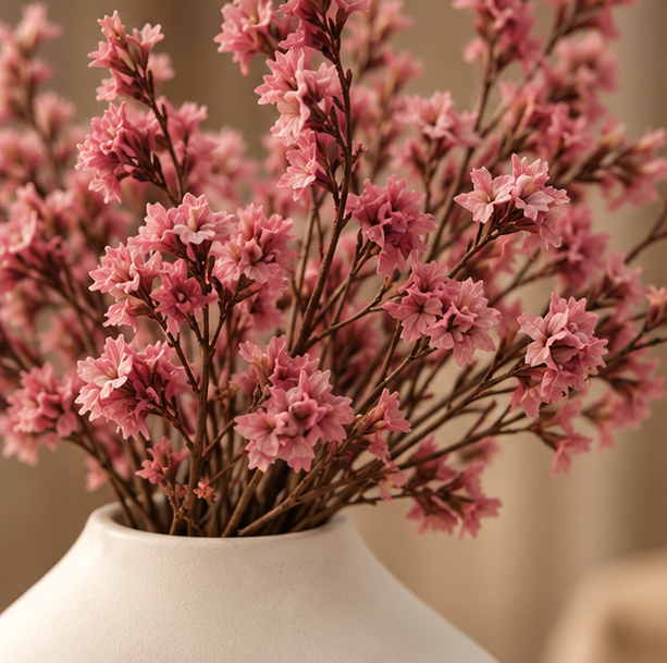 Close-up of Cherivo Sculpt Set ivory ceramic vase