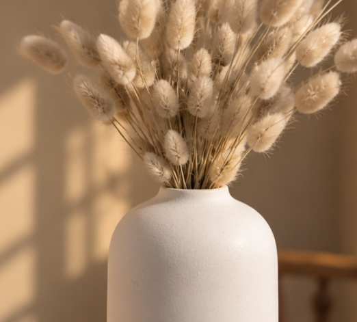Size and detail view of the Cherivo Sahara ceramic vase set